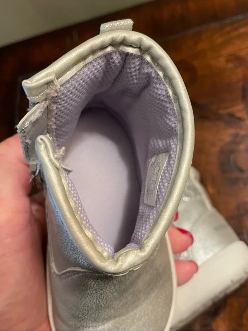 Stride Rite 360 Silver Kids Ankle Boots - Size 5